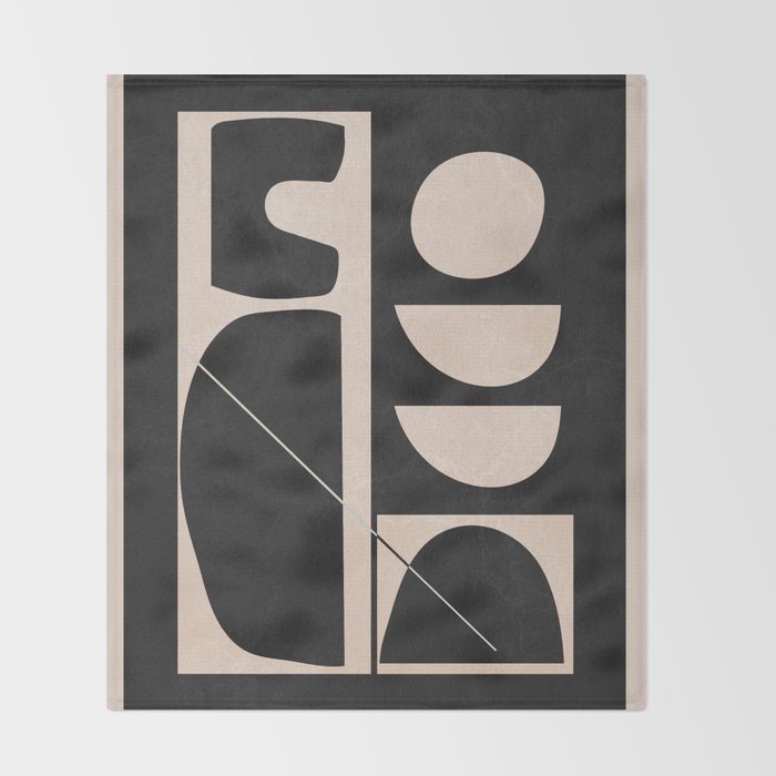 Modern Abstract Minimal Shapes 63 Throw Blanket Gallery Image 2