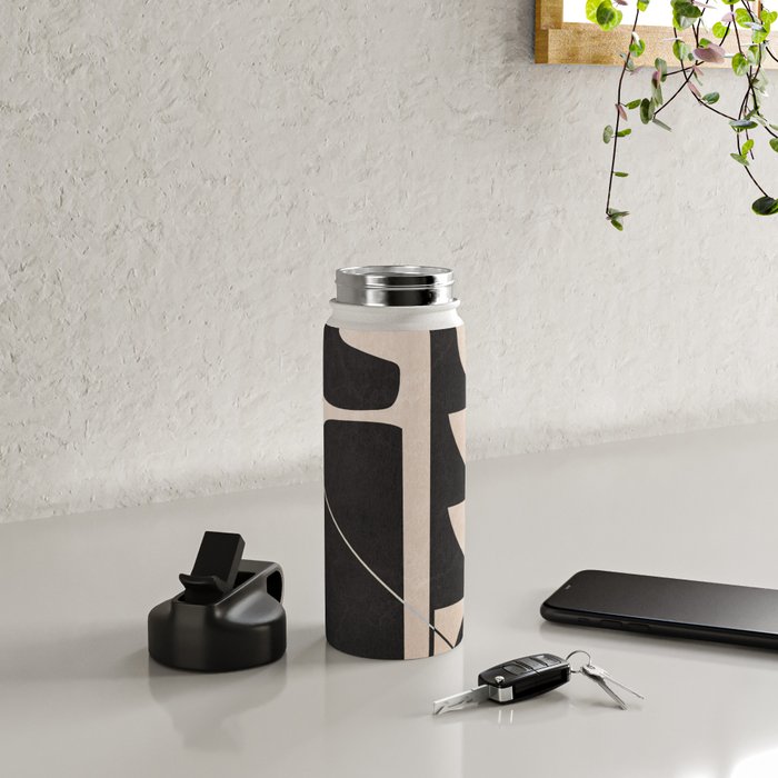 Modern Abstract Minimal Shapes 63 Water Bottle Gallery Image 4