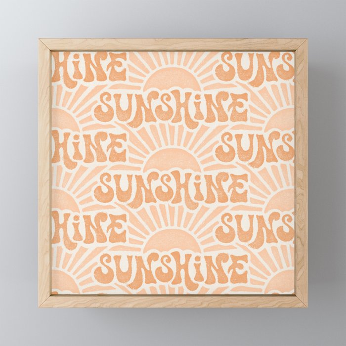 Sunshine - peach and copper  Mini Art Print Gallery Image 1