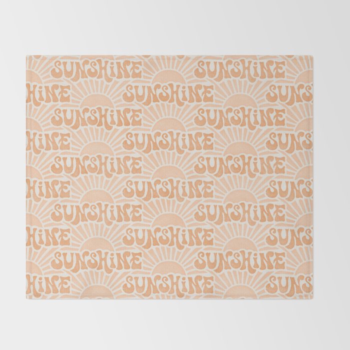 Sunshine - peach and copper  Throw Blanket Gallery Image 2