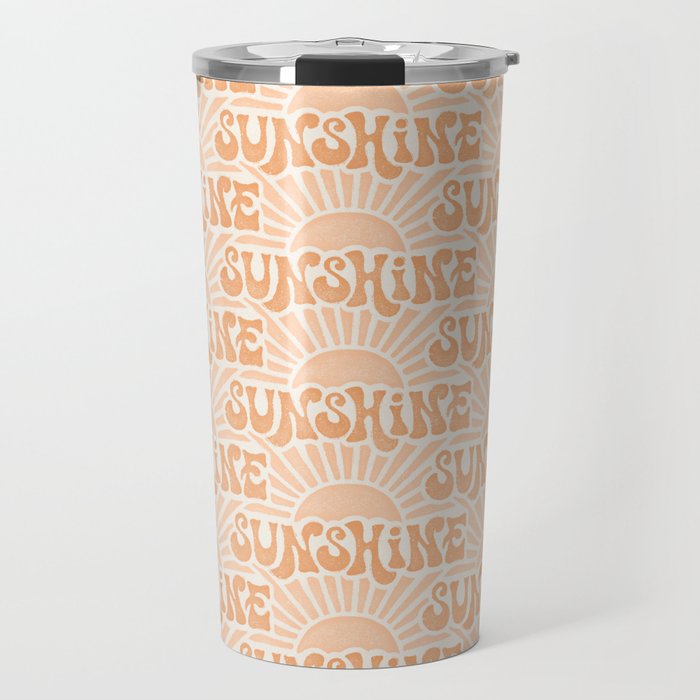 Sunshine - peach and copper  Travel Mug Gallery Image 1