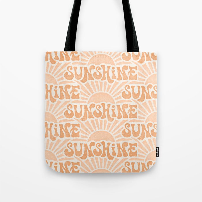 Sunshine - peach and copper  Tote Bag Gallery Image 1