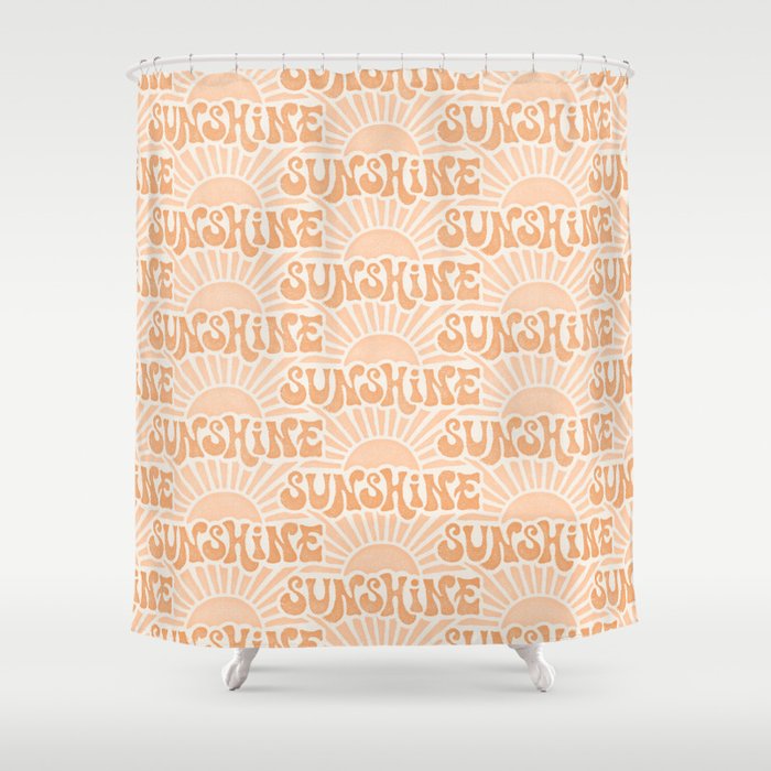 Sunshine - peach and copper  Shower Curtain Gallery Image 1
