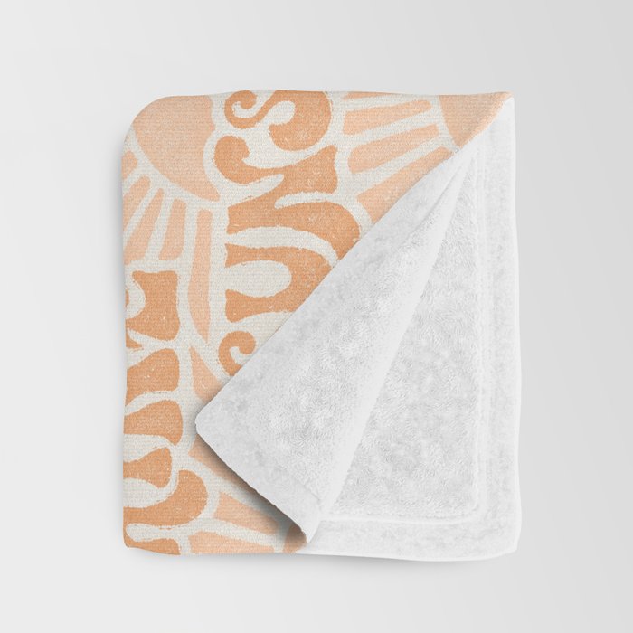 Sunshine - peach and copper  Throw Blanket Gallery Image 3