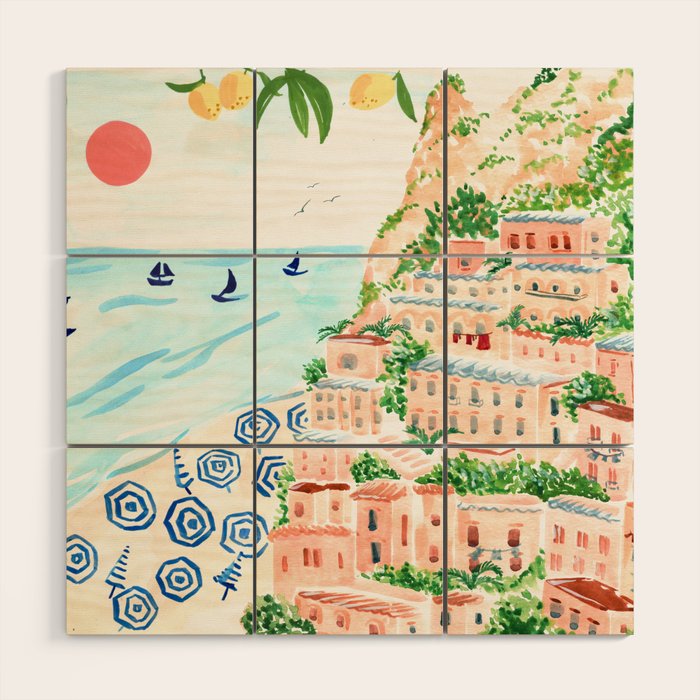 Positano Wood Wall Art Gallery Image 1