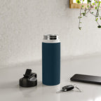 Minimal, Solid Color, Dark Teal Water Bottle Gallery Image 4