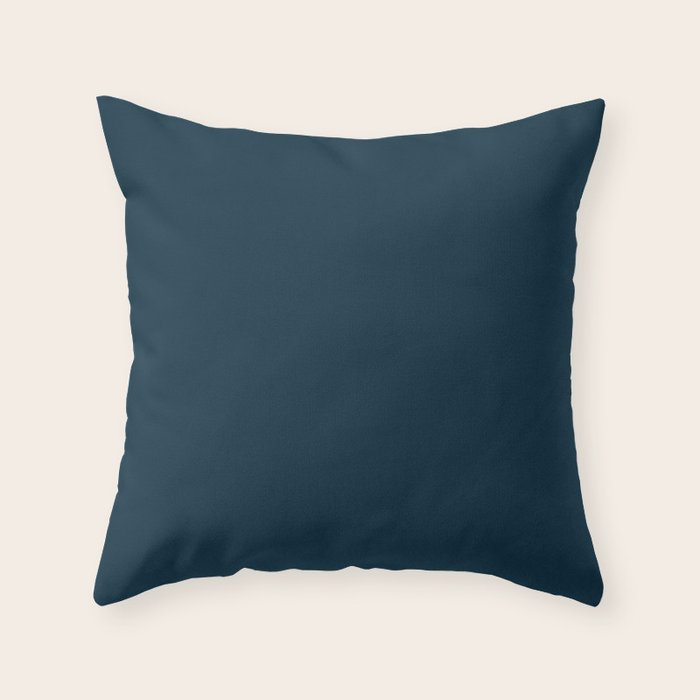 Minimal, Solid Color, Dark Teal Throw Pillow Gallery Image 1
