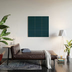 Minimal, Solid Color, Dark Teal Wood Wall Art Gallery Image 2