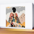 Virat Roop, Unimaginable Power God Divine Collage, Outdoors Adventure Travel Mountains, Nature Landscape Black Person Cycling Graphic Wall Mural Gallery Image 2