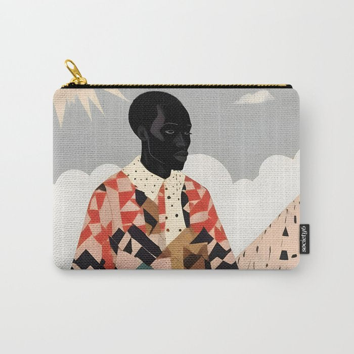 Virat Roop, Unimaginable Power God Divine Collage, Outdoors Adventure Travel Mountains, Nature Landscape Black Person Cycling Graphic Carry All Pouch Gallery Image 1