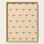 Simple Peach Floral - small flowers Serving Tray Gallery Image 1