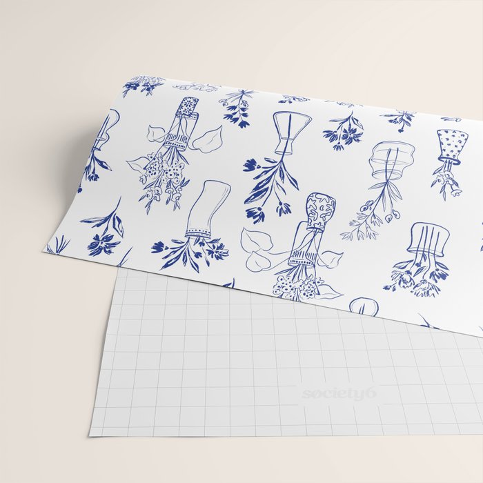 Simple Still Life with Flowers and Vases Wrapping Paper Gallery Image 2