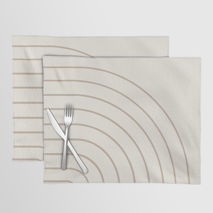 Minimal Arch XI Natural Neutral Modern Geometric Lines Placemat Gallery Image 1