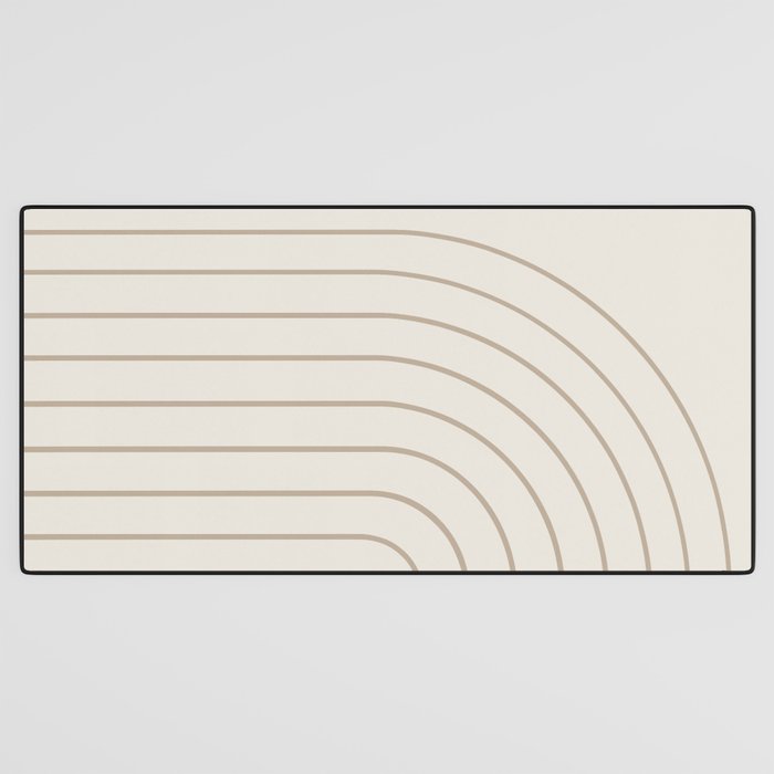 Minimal Arch XI Natural Neutral Modern Geometric Lines Desk Mat Gallery Image 3