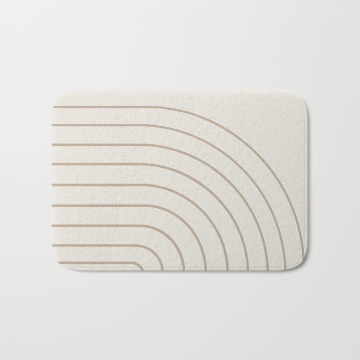 Minimal Arch XI Natural Neutral Modern Geometric Lines Bath Mat Gallery Image 1