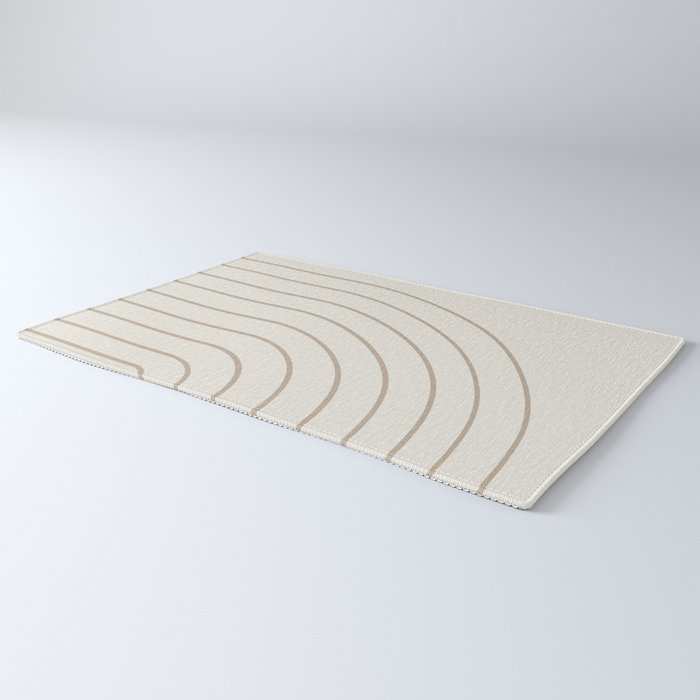 Minimal Arch XI Natural Neutral Modern Geometric Lines Rug Gallery Image 3