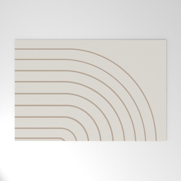 Minimal Arch XI Natural Neutral Modern Geometric Lines Welcome Mat Gallery Image 1