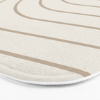 Minimal Arch XI Natural Neutral Modern Geometric Lines Bath Mat Gallery Image 3