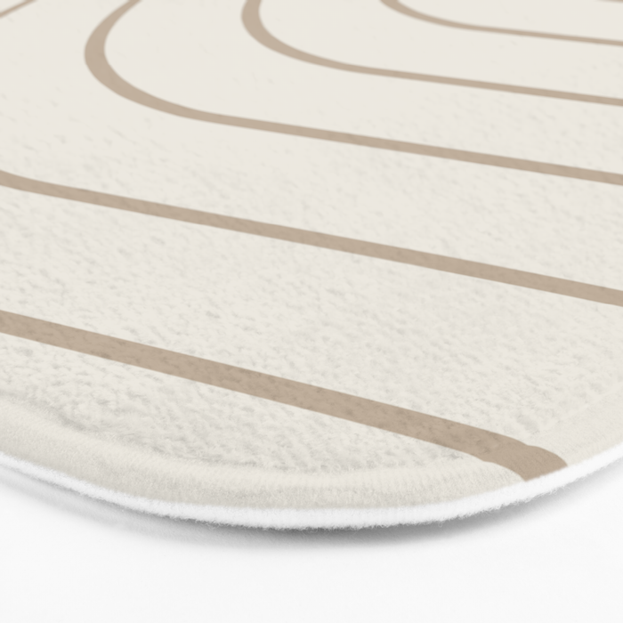 Minimal Arch XI Natural Neutral Modern Geometric Lines Bath Mat Gallery Image 3