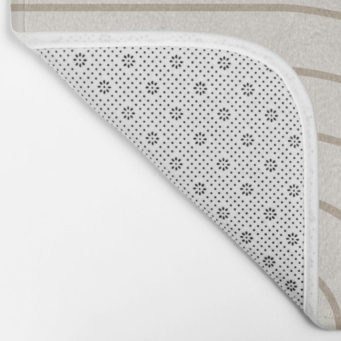 Minimal Arch XI Natural Neutral Modern Geometric Lines Bath Mat Gallery Image 2