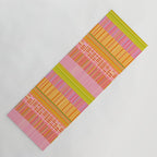 Spring Patchwork Whimsical Finnish Stripe Pattern Pink Orange Lime Yoga Mat Gallery Image 1