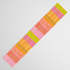 Spring Patchwork Whimsical Finnish Stripe Pattern Pink Orange Lime Table Runner Gallery Image 3
