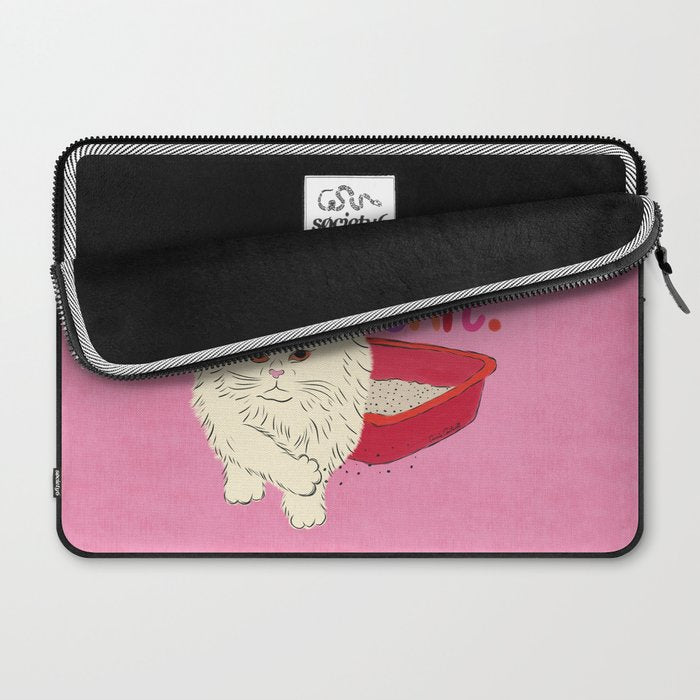 I'm Done With This Shit - Funny Cat Pun Laptop Sleeve Gallery Image 2