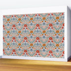  Victorian Botanicals - Carnation in Red and Blue Wall Mural Gallery Image 2