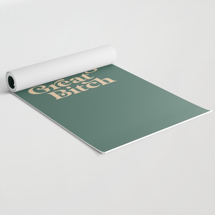 YOUâRE DOING GREAT BITCH vintage green cream Yoga Mat Gallery Image 2