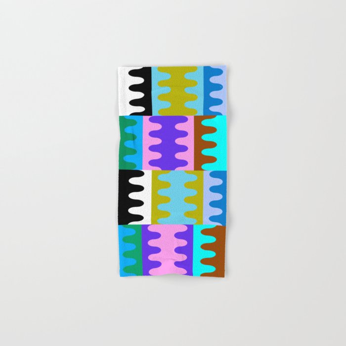 Funky Modern Wavy Shapes 2.0 | Color Block Pattern Bath Towel Gallery Image 1