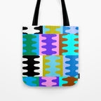 Funky Modern Wavy Shapes 2.0 | Color Block Pattern Tote Bag Gallery Image 1
