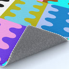 Funky Modern Wavy Shapes 2.0 | Color Block Pattern Rug Gallery Image 4