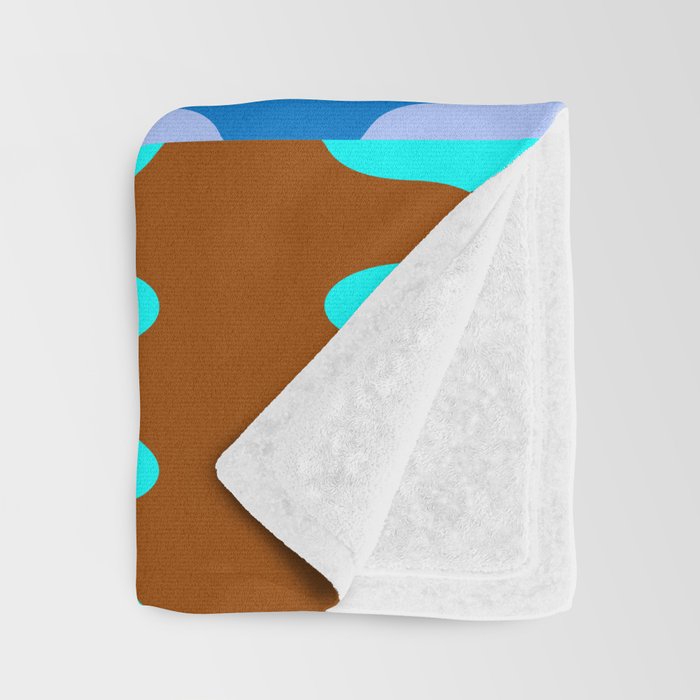 Funky Modern Wavy Shapes 2.0 | Color Block Pattern Throw Blanket Gallery Image 3