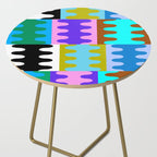 Funky Modern Wavy Shapes 2.0 | Color Block Pattern Side Table Gallery Image 2