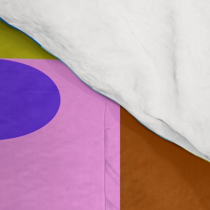 Funky Modern Wavy Shapes 2.0 | Color Block Pattern Comforter Gallery Image 4