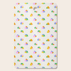 Colorful toy house city pattern Cutting Board Gallery Image 1