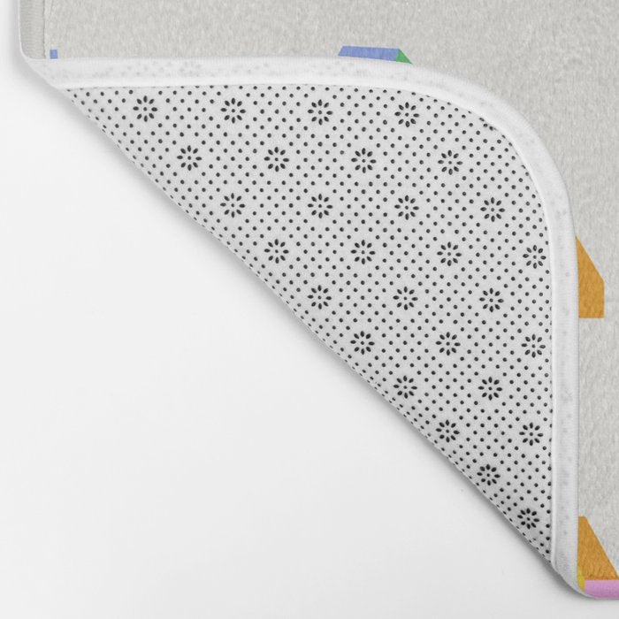 Colorful toy house city pattern Bath Mat Gallery Image 2