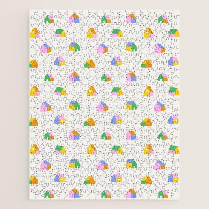 Colorful toy house city pattern Jigsaw Puzzle Gallery Image 1