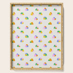 Colorful toy house city pattern Serving Tray Gallery Image 1