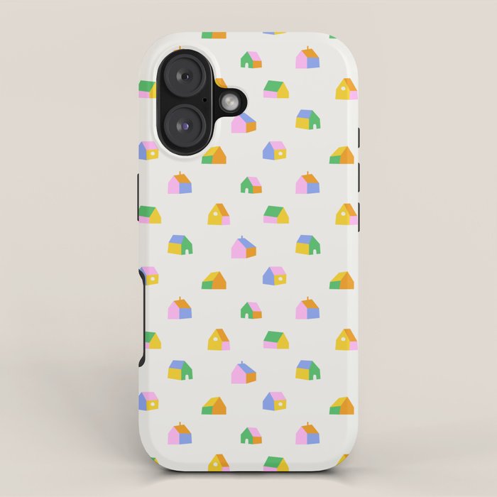 Colorful toy house city pattern iPhone Case Gallery Image 1