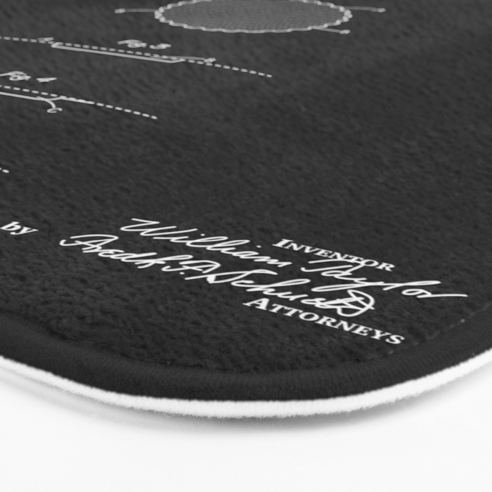 Golf Ball Patent - Black Bath Mat Gallery Image 3