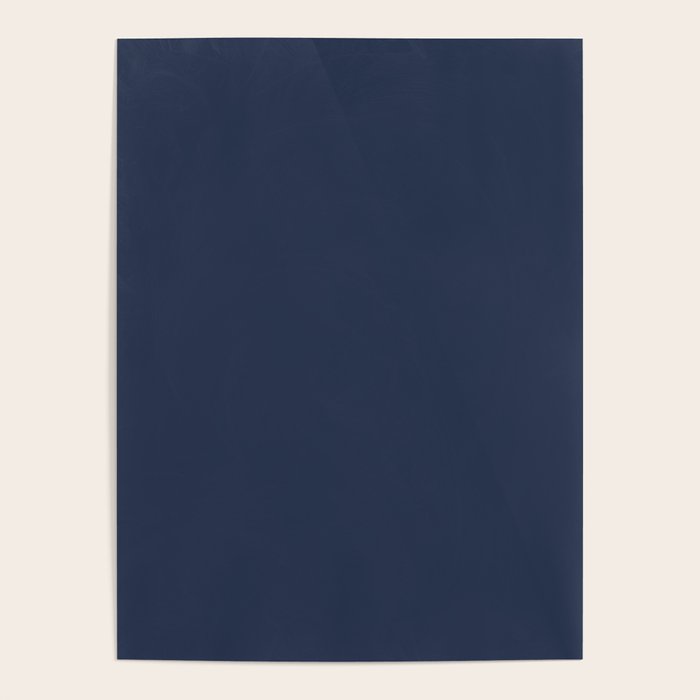 INDIGO BLUE Deep Navy solid color Poster Gallery Image 4