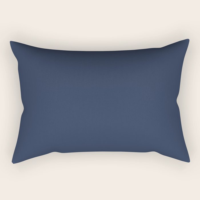 INDIGO BLUE Deep Navy solid color Rectangular Pillow Gallery Image 2
