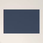 INDIGO BLUE Deep Navy solid color Welcome Mat Gallery Image 1