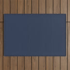 INDIGO BLUE Deep Navy solid color Outdoor Rug Gallery Image 1