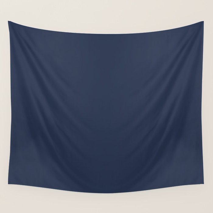 INDIGO BLUE Deep Navy solid color Wall Tapestry Gallery Image 1