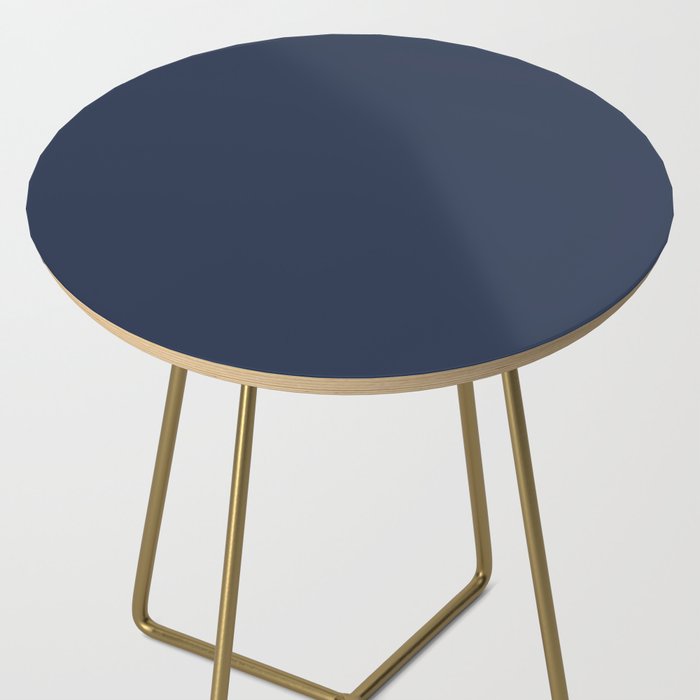 INDIGO BLUE Deep Navy solid color Side Table Gallery Image 2