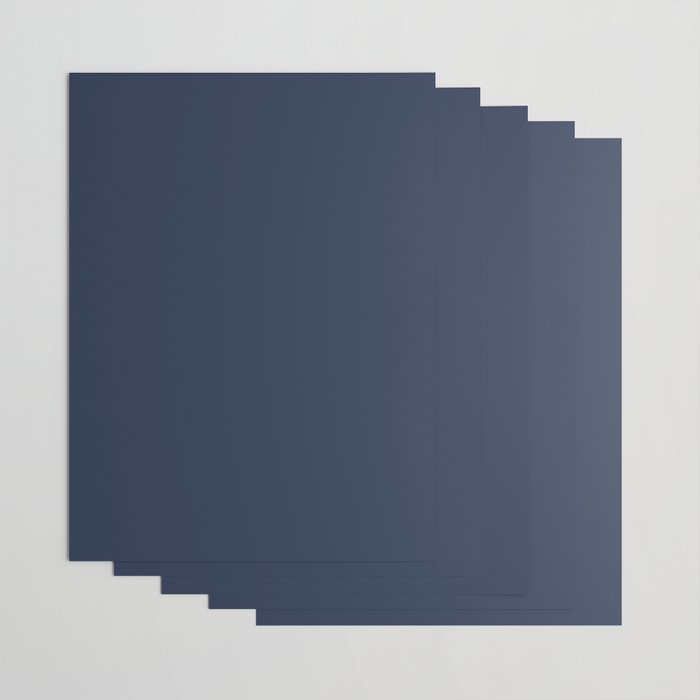 INDIGO BLUE Deep Navy solid color Wrapping Paper Gallery Image 3