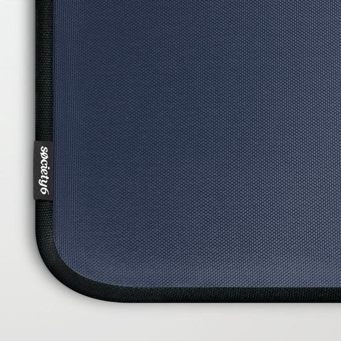 INDIGO BLUE Deep Navy solid color Laptop Sleeve Gallery Image 3