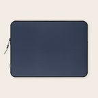 INDIGO BLUE Deep Navy solid color Laptop Sleeve Gallery Image 1